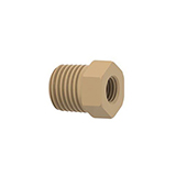 NPT Adapter Body PEEK 3/16" 1/4 NPT Male x 5/16-24 Female